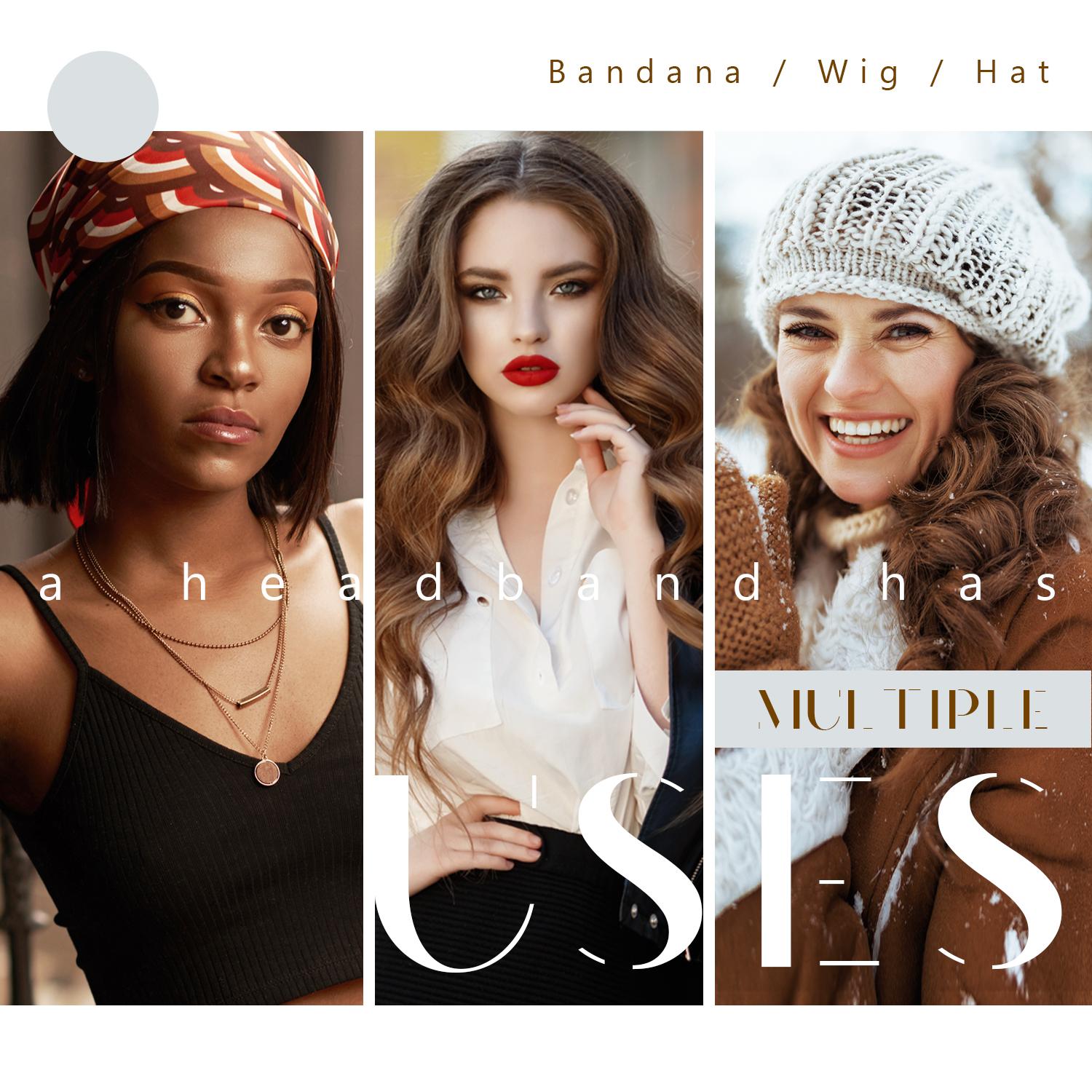 Summervibes Dreamlover Brown Black Wig Grip Band 2pcs for Women Adjustable Headband for Keeping Wigs in Place Non Slip Comfortable Breathable Hair Styling Tool Summervibes Dreamlover Brown Black Wig Grip Band 2pcs for Women Adjustable Headband for Keeping Wigs in Place Non Slip Comfortable Breathable Hair Styling Tool
