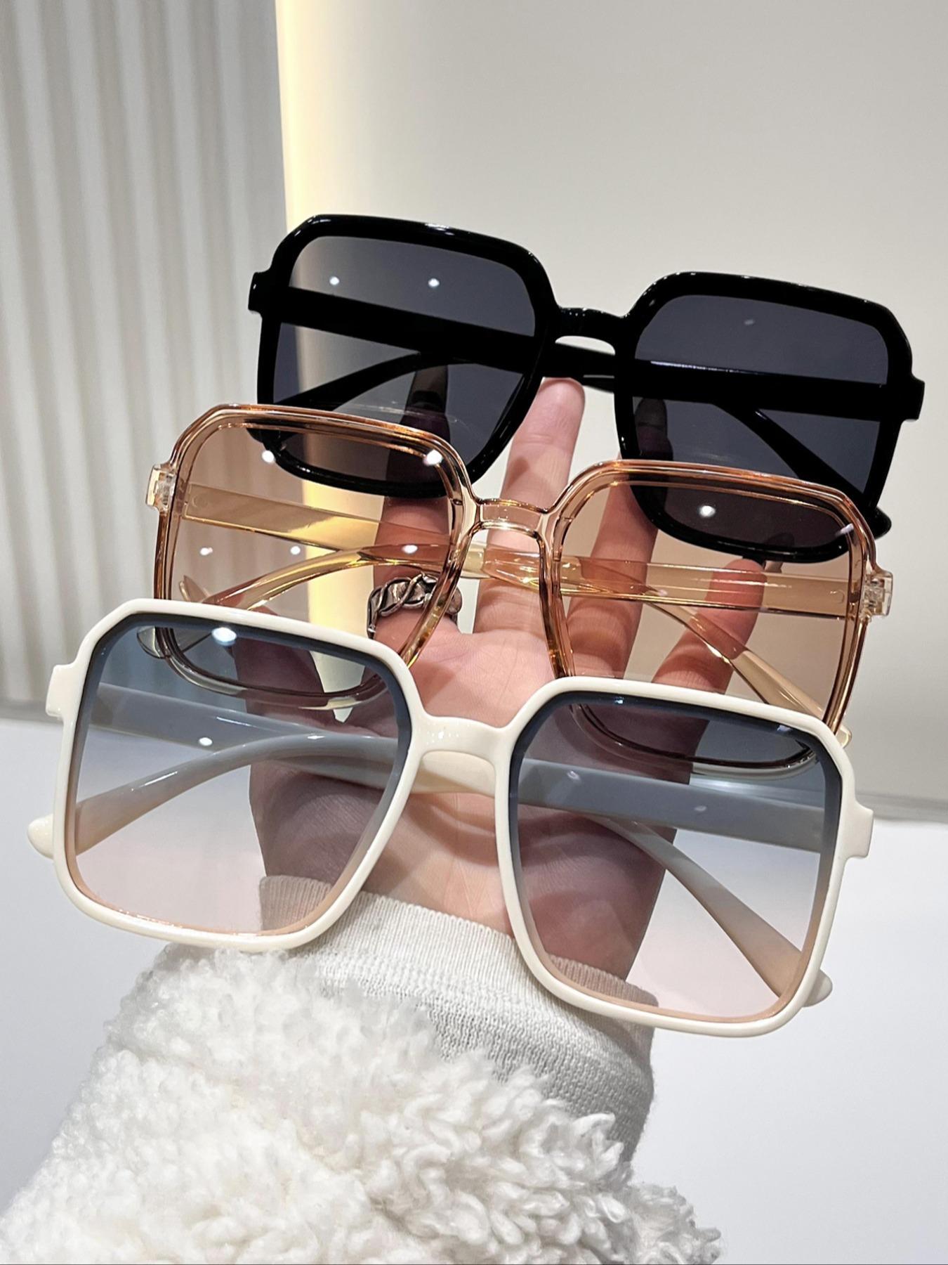 Unisex Fashionable Tinted Lens Sunglasses, Trendy Casual Sunglasses for Everyday Use, Fashion Accessories for Outdoor Activities, Fashionable Frames Sunglasses