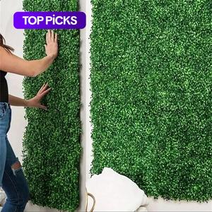 artificial green plant screen garden decorations, 1 count/10pcs simulation hedge fence decoration for outdoor indoor garden panels fence backyard, decorative garden fences, garden border fence