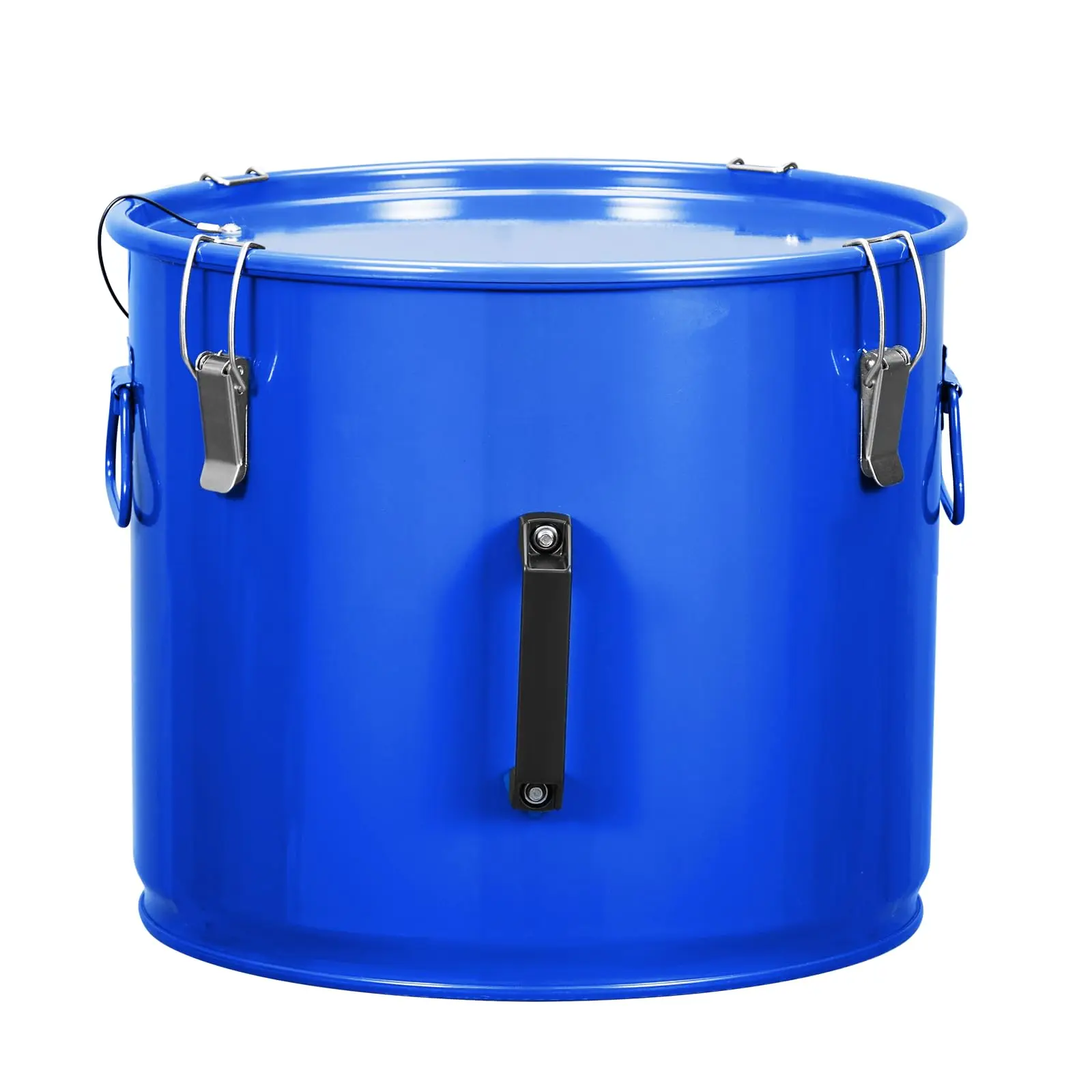 GARVEE10 Gal Fryer Grease Bucket with Lid, Lock Clips, and Filter Bag - Steel Oil Disposal Caddy for Safe Cooking Oil Transport and Filtering