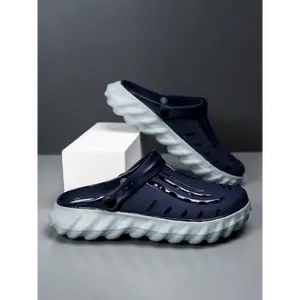 Men's Casual Plain Color Slides, Comfortable Breathable Non-slip Slippers for Indoor Outdoor Wear, Fashionable Slides for Daily Wear, Walking Shoes, Footwear, Slipper Sandals