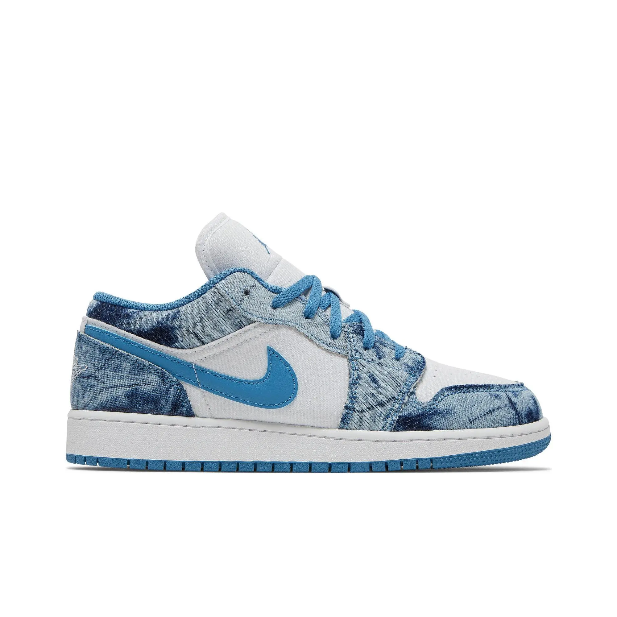 Air Jordan 1 Low Grade School 'Washed Denim' (Unisex) White/Dutch Blue/White DM8947 100