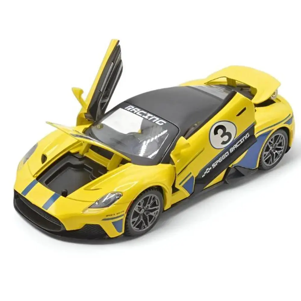 1: 22 Limited Edition Sports Car With Four Door Alloy Vehicle And Lighting Music Creative Ornament Boy's Birthday Toy Gifts
