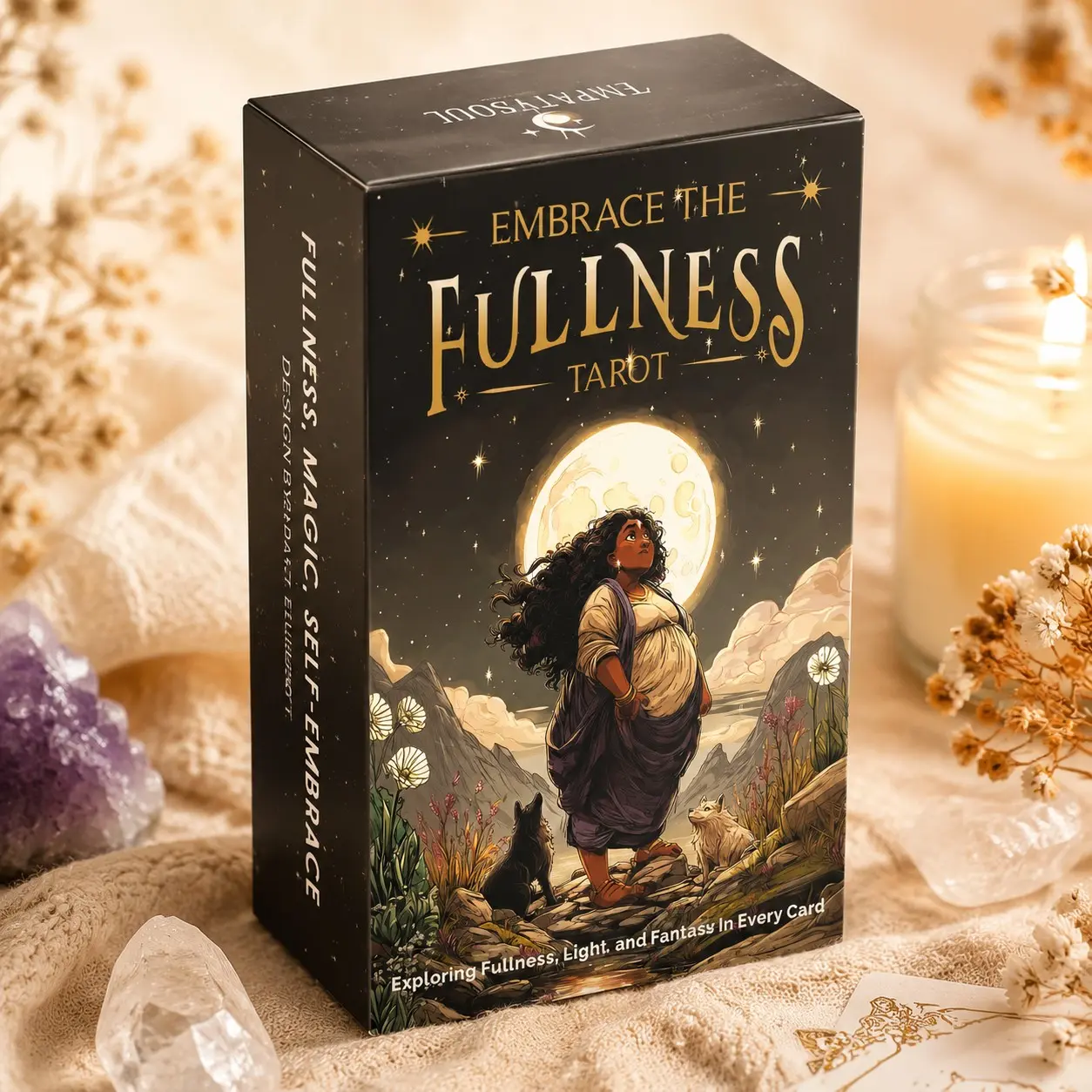 78 Tarot Cards Set, 13x8 Cm, Embrace The Fullness Tarot Explore Richness, Light, Fantasy, Includes Paper Manual, Tarot Card Decks, Card Game Sets, Perfect for Card Game Enthusiasts