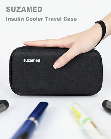 Insulin Cooler Travel Case,EVA Insulation Travel Medicine Kit with 2 Ice Packs for Diabetes Care,Insulin Pen and Other Diabetic Supplies (Purple)