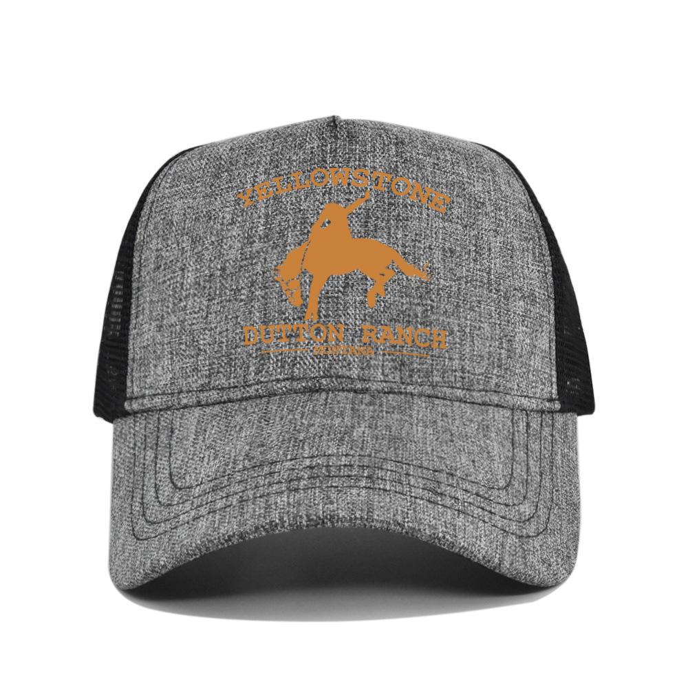 Best-selling Yellowstone baseball cap, screen-printed Yellowstone mesh cap, printed duckbill cap, unisex washable breathable sun hat