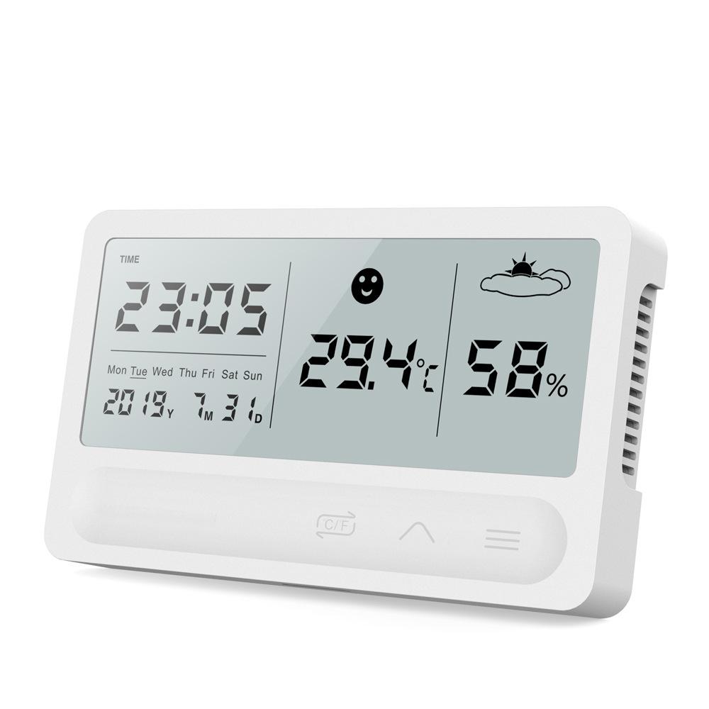 Multifunctional electronic digital temperature and humidity meter for home use, indoor thermometer, alarm clock