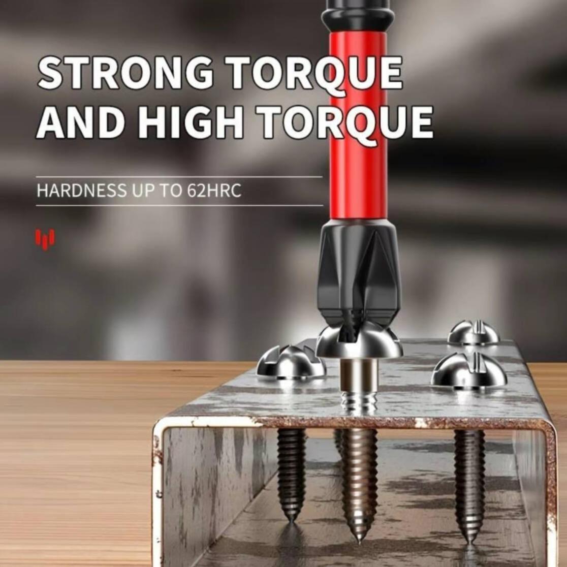 Magnetic Phillips Screwdriver Set, High Hardness Anti-Slip Heads, Replaceable Screwdriver Bits, Fits Electric & Manual Drills, Hardware Tools, Impact Drill Bits Kit with Tool Box