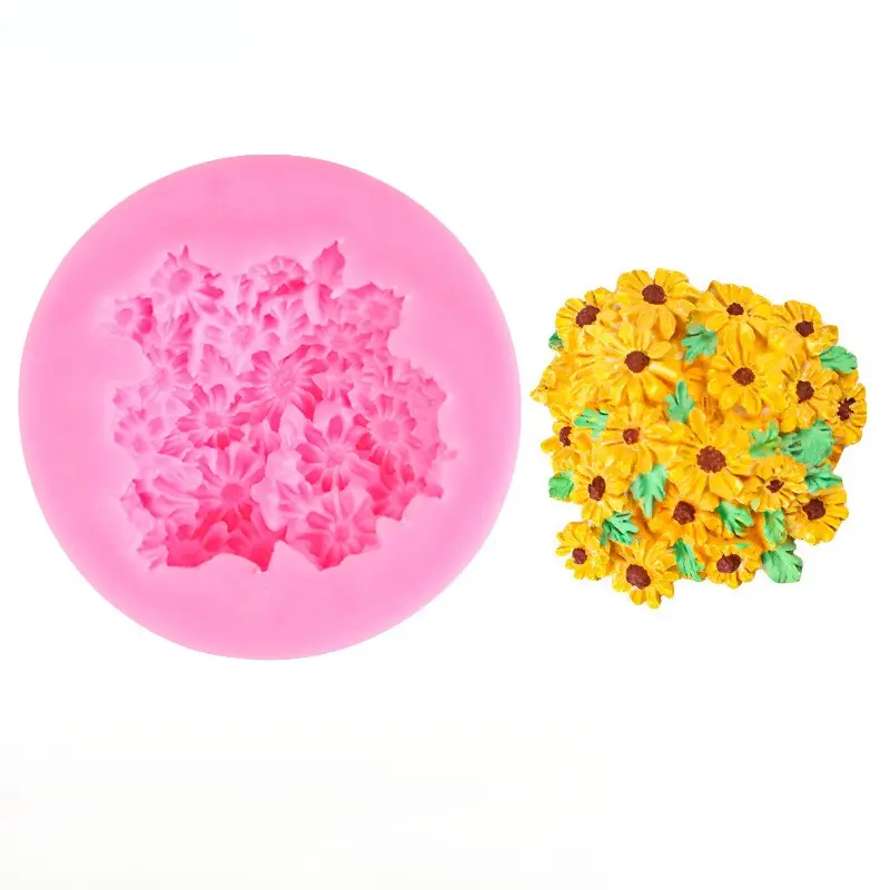Mini Sunflower Mold, Food Grade Silicone Mold, Ideal for Cake Decorations, Chocolate, Candy, Handmade Soap, Candle Making