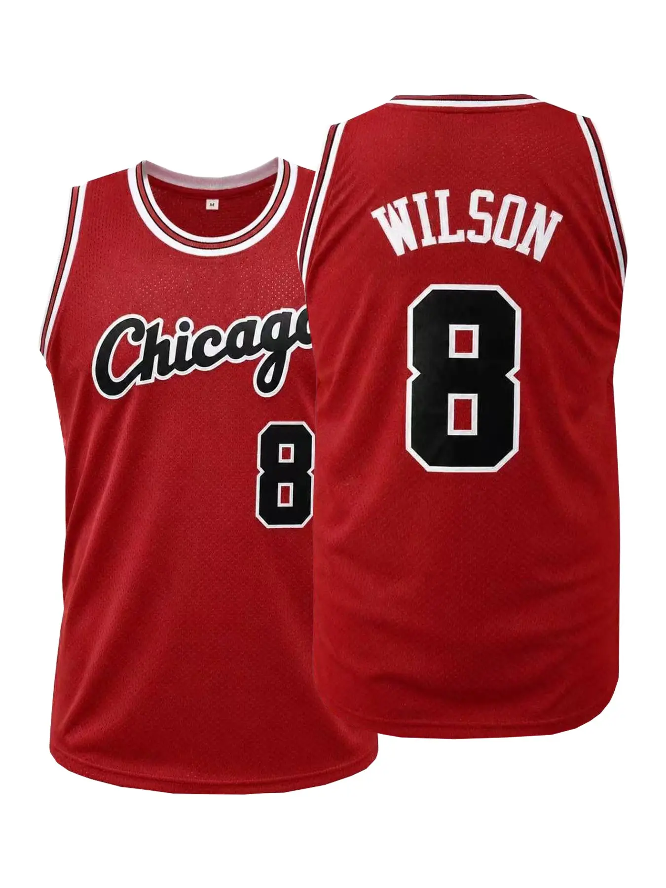 Men's Chicago City Basketball Sports Mesh Jersey Number 8 Retro Mesh Breathable Athletic Tank Top