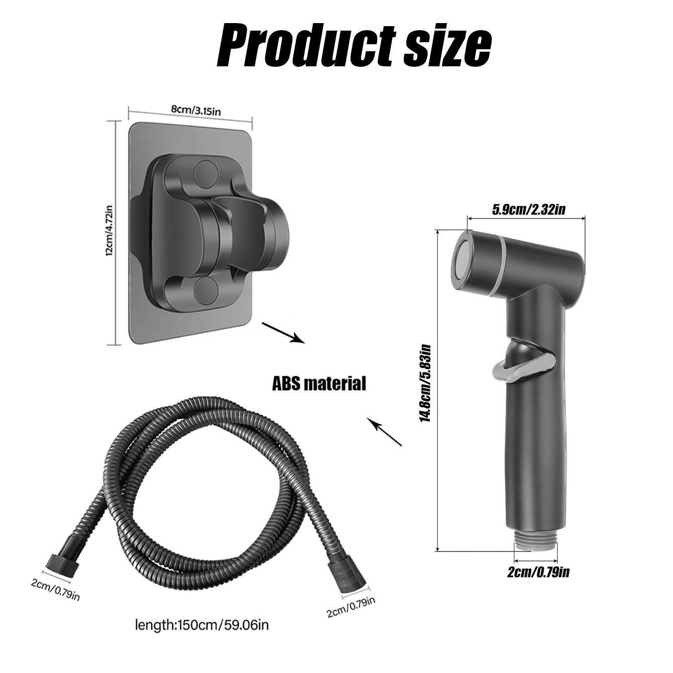 Handheld Shower Head Set, Including Handheld Shower Head & Bracket & Hose, Multi-functional Kitchen & Toilet Washing Spray for Easy Cleaning