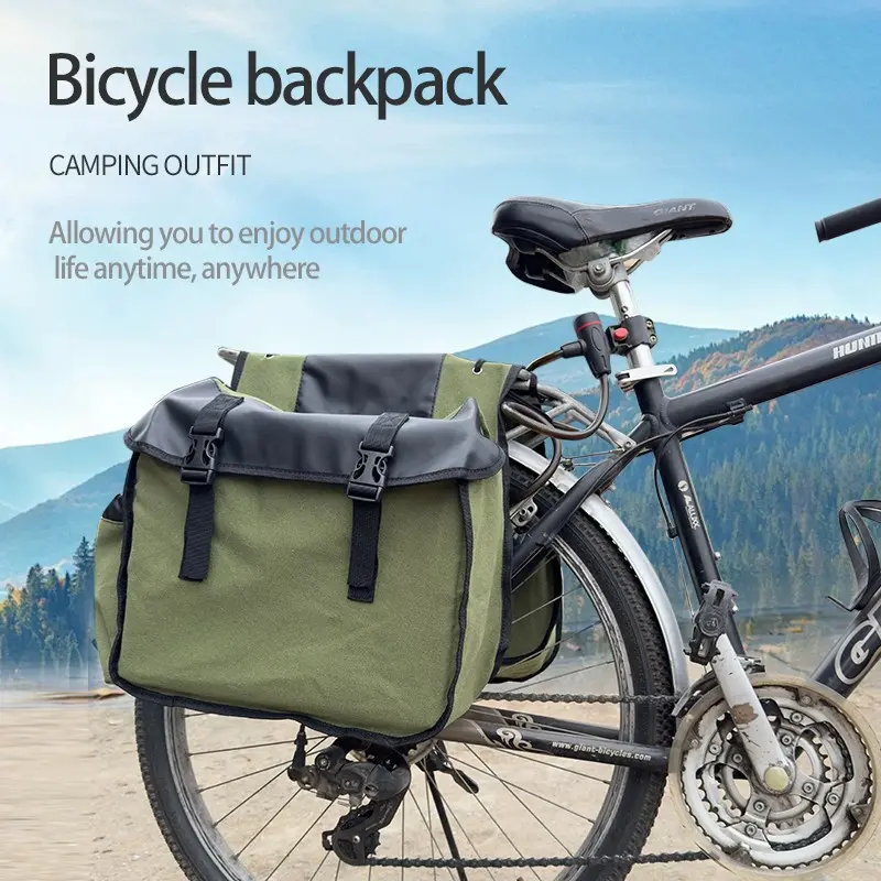 Universal Dual-Sided Motorcycle Saddle Bag, Waterproof Heavy-Duty Luggage Pouch with Extra Side Pockets, Ideal for Cruisers and Long Trips