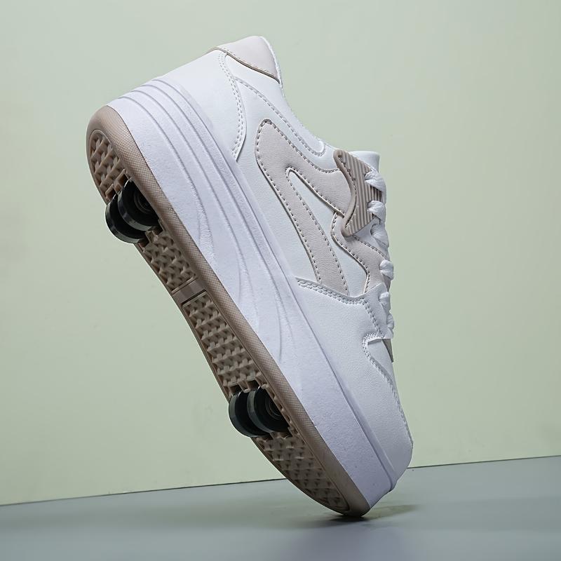 Retro Roller Skate Sneakers - Versatile, Detachable Wheels Outdoor & Streetwear, Comfortable, All-Season
