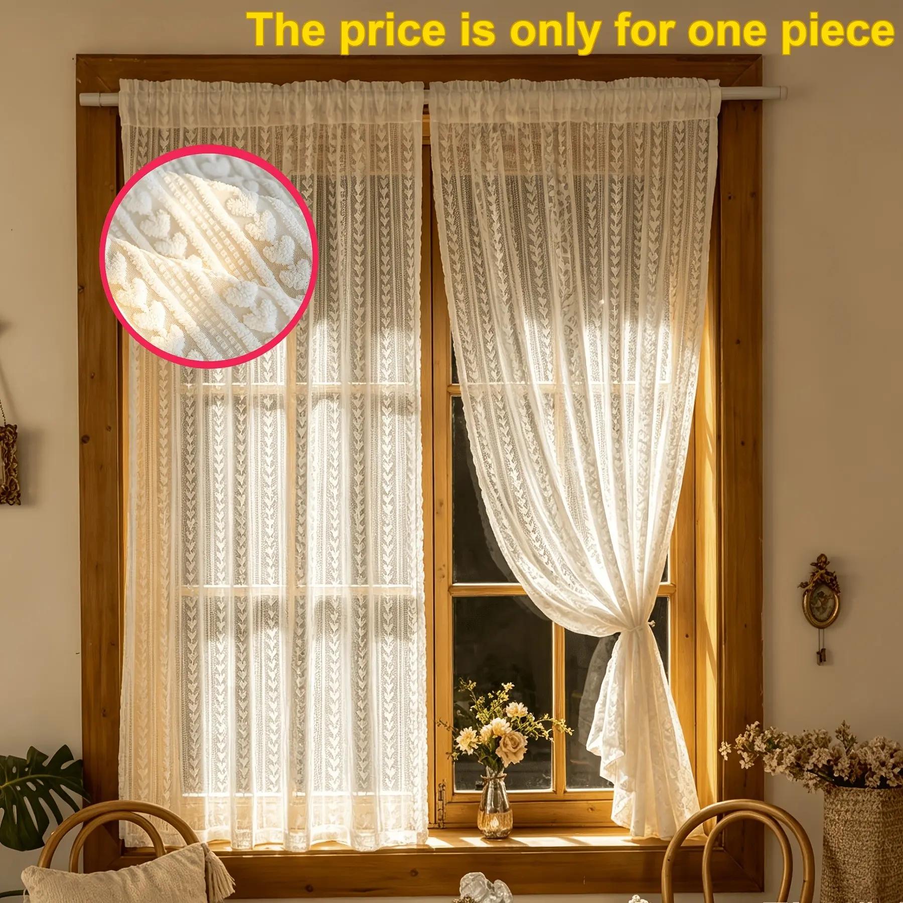 1pc Semi-Transparent Curtain Rod Insert, Privacy & Aesthetic Divider, Wind Blocker, Ideal for Windows, Cabinets, Doors, Indoor Separation