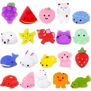 20 Pack Mochi Squishy Toys Set, Mini Animals and Fruits Squishies Fidget Toys Bulk Party Favors for Kids Anxiety Stress Relief, Goodie Bags Fillers, Classroom Prizes, Birthday Gifts Party Favorsfidget toys