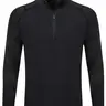 【Black Friday】Men's Plain Zipper Mock Neck Top, Sporty Slim-Fit Long Sleeve Thermal Top, Men's Spring & Fall Top for Daily Wear, Casual Sportswear, Athletic Apparel