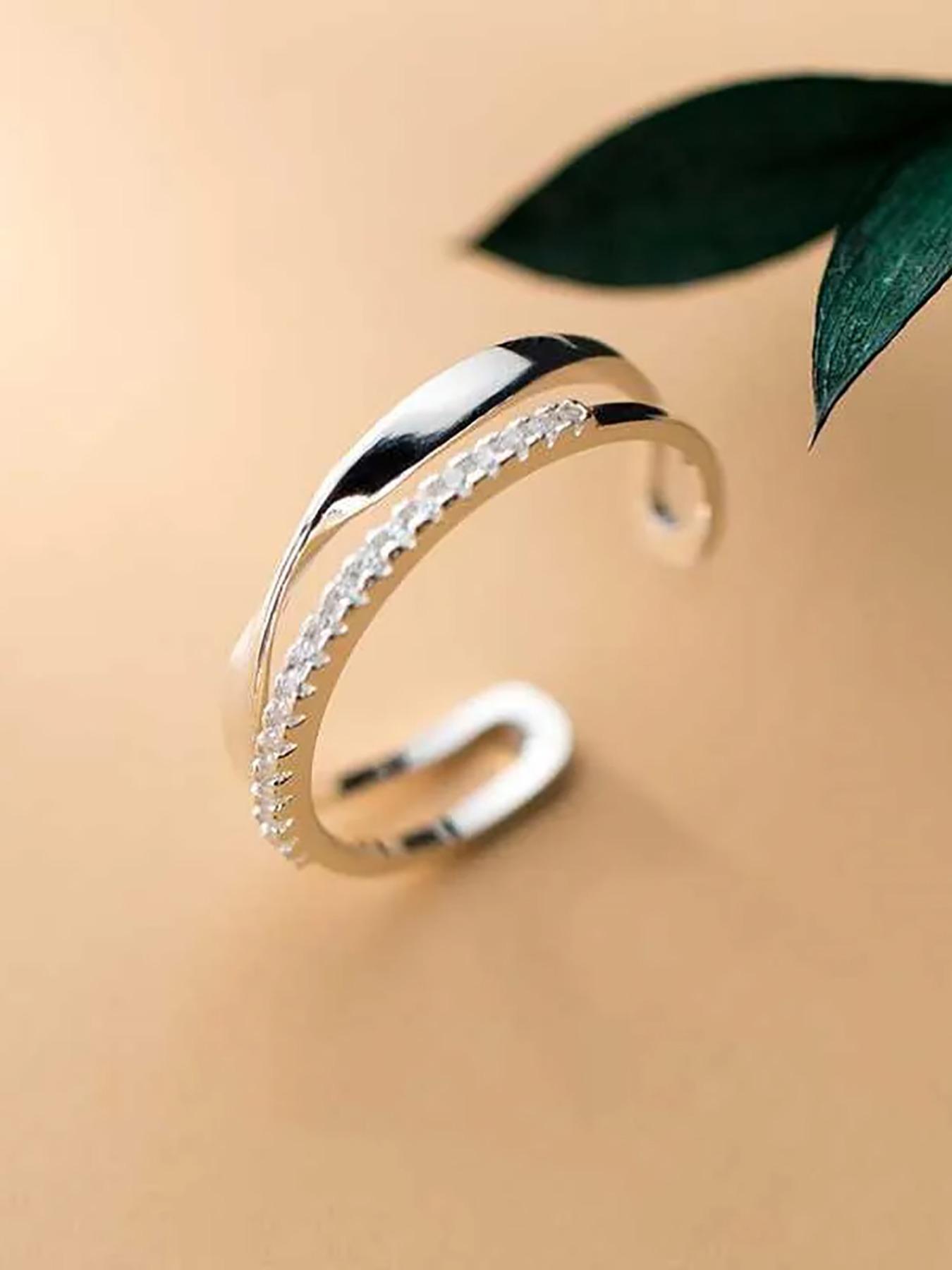 S925 Sterling Silver Twist  Adjustable Artificial Zircon Toe Ring, Fashion Jewelry for Women & Girls, Trendy All-match & Exquisite Jewelry for Birthday Gift