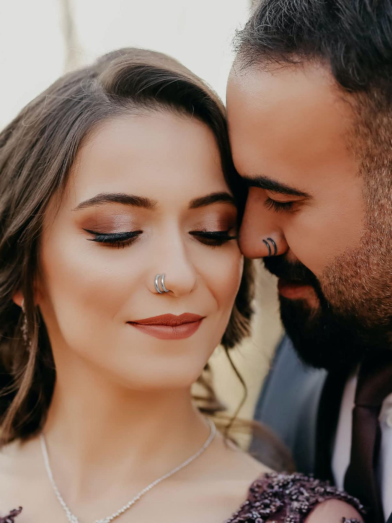 Casual 5pcs Colorful Stainless Steel Double Hoop Nose Rings, Nose Cuff, Nose Piercing Jewelry For Women And Men, Fashionable Body Jewelry Gift For Any Occasion