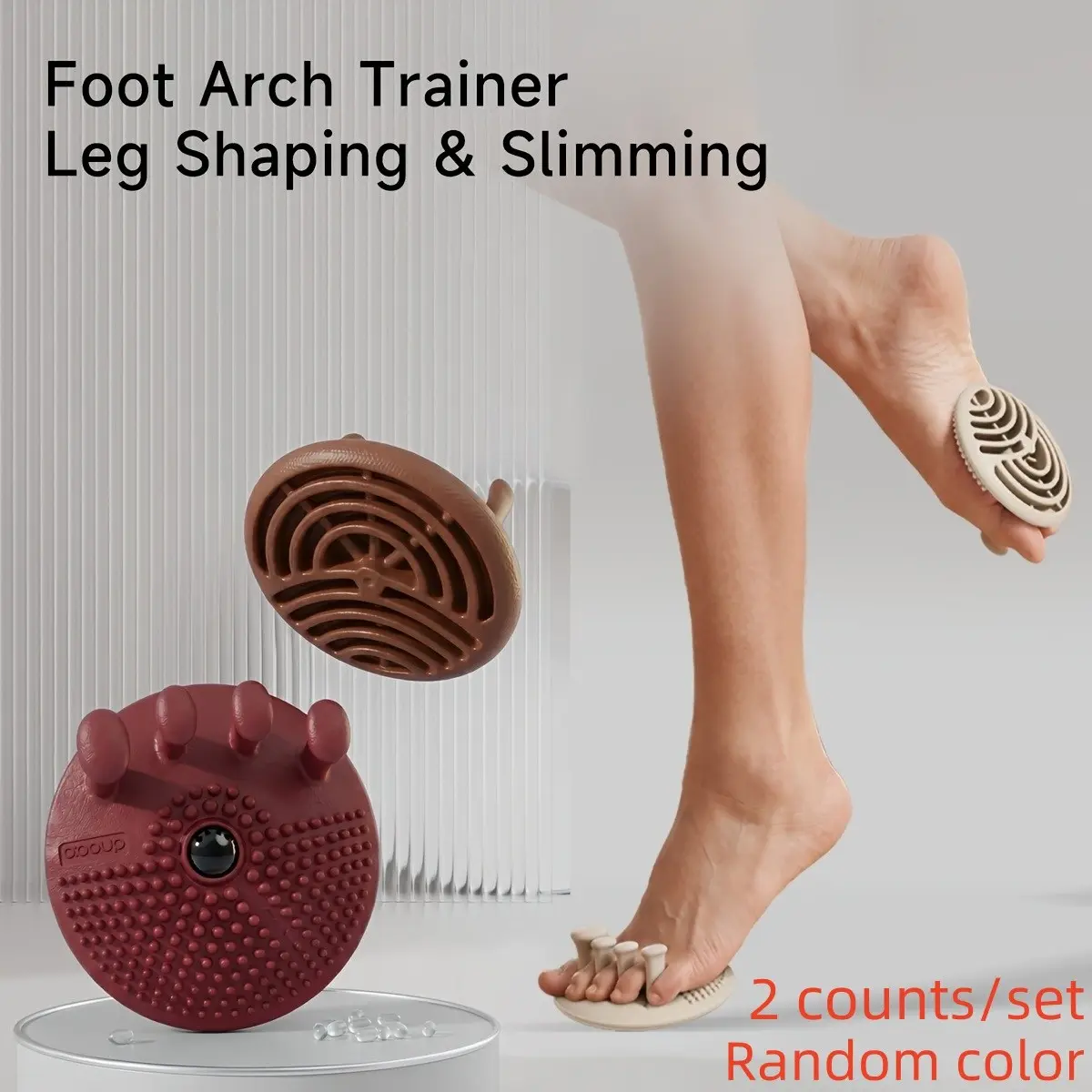 2 Pcs Non-Slip Toe Separating Massager, Stretch Leg Muscles, Perfect Leg Shape, Ideal for Home Office Walking, Great Gift for Friends Family