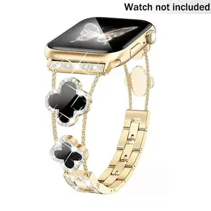 Shell Clover Band for Iwatch, Business & Formal Wear, Compatible with Series 1-11/se/se2/ultra/ultra2 (38-49mm), Unisex Accessory