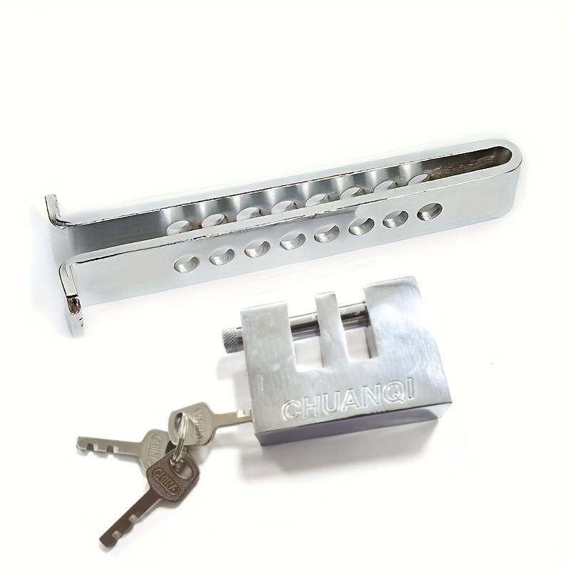 Anti-Theft Car Stainless Steel Brake Clutch Foot Pedal Lock, Fits Pedals Up to 1.5 cm, Fully Assembled Safety Lock