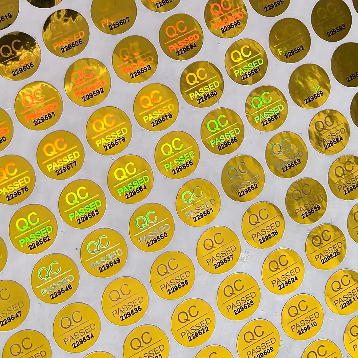 1100 count 0.39 inch QC Passed Tamper Proof Stickers  High  Tamper Evident Warranty Void Hologram Labels w/ Sequential Serial Numbering