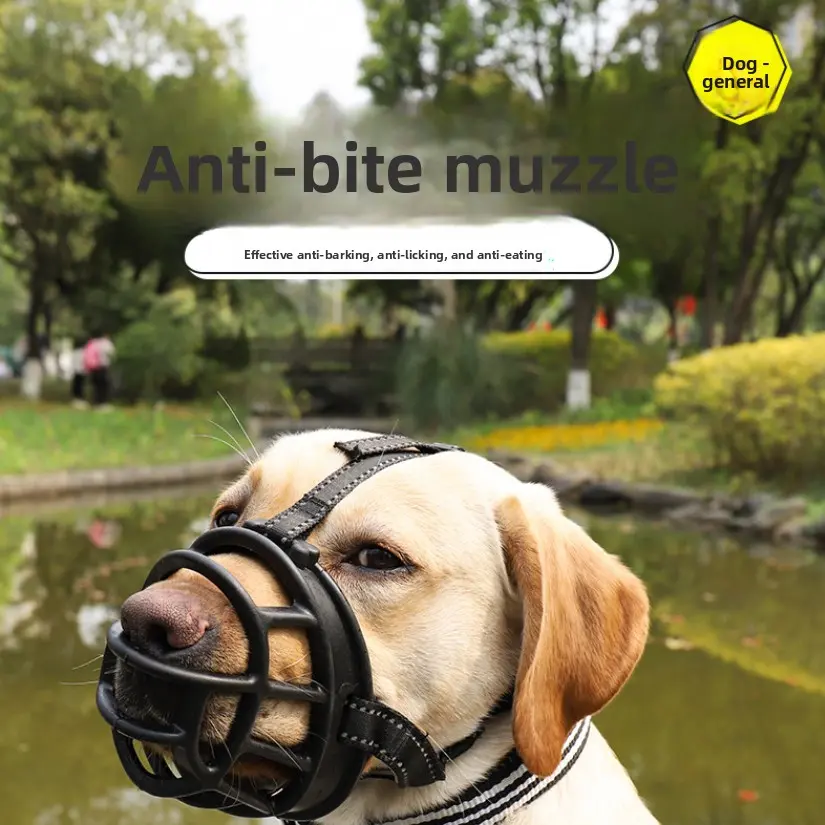 reflective dog mouth cover dog mouth cover anti-bite, barking, eating dog anti-barking device pet mouth cover dog mask