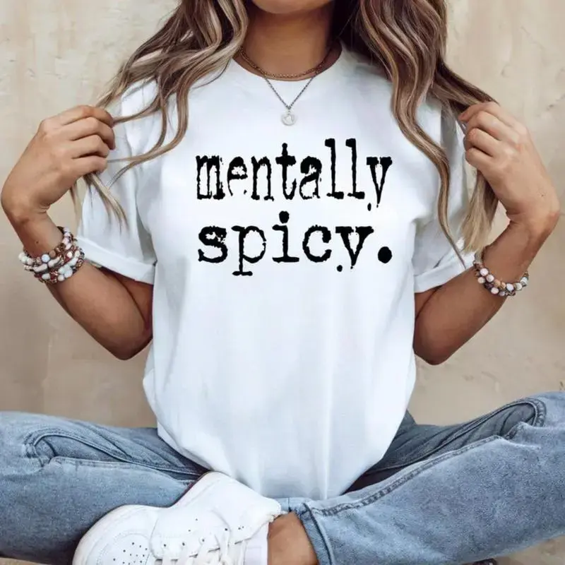 Mental Health Awareness Graphic T-Shirt, Inspirational Unisex Crew Neck Short Sleeve Tee, 100% Cotton Casual Top