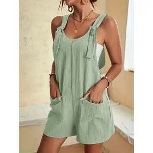 Women's Summer Loose Fit Jumpsuit | Floral Print Wide Leg Romper for Casual & Vacation Overalls Green