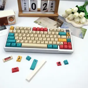 Travel Pbt Heat Transfer Keycap Set, 139 Keys, Cherry Profile, Includes 7u and Split Spacebar, Compatible with Mx Axes 61/68/87/104 Layouts