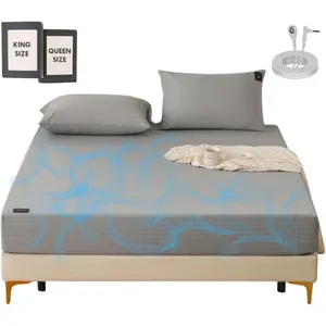 Grounding Sheets - Luxurious  and  Earthing Grounded Bed Sheets - Live Grounded Fitted Sheet with Connection Cord for Improved Sleep -  for , Travel, Everyday  ()