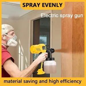 500w Hvlp Electric Spray Gun for Home DIY, 3 Spray Patterns with 3 Nozzles, 800ML Large Capacity, Easy to Clean, Ideal for Wood and Metal Surfaces