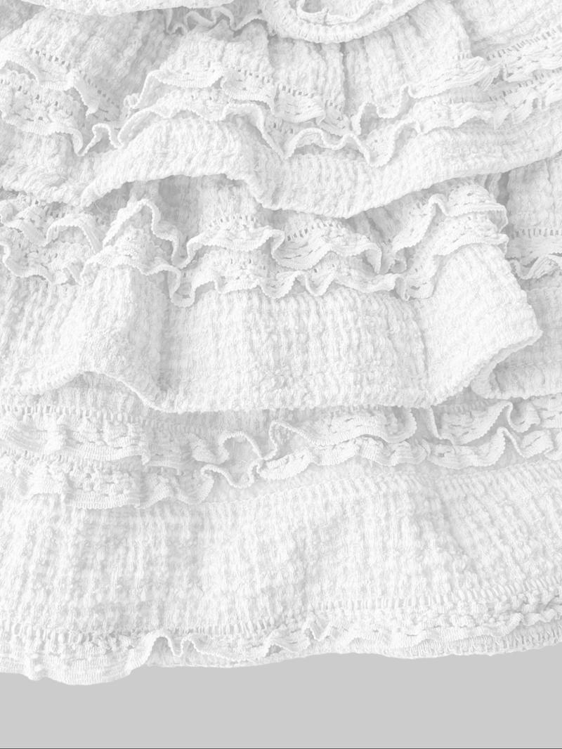 Women's Solid Color Ruffle Trim Skort, Casual Fashion 2 in 1 Mini Skirt for Daily Outdoor Wear, Ladies Bottoms for Summer