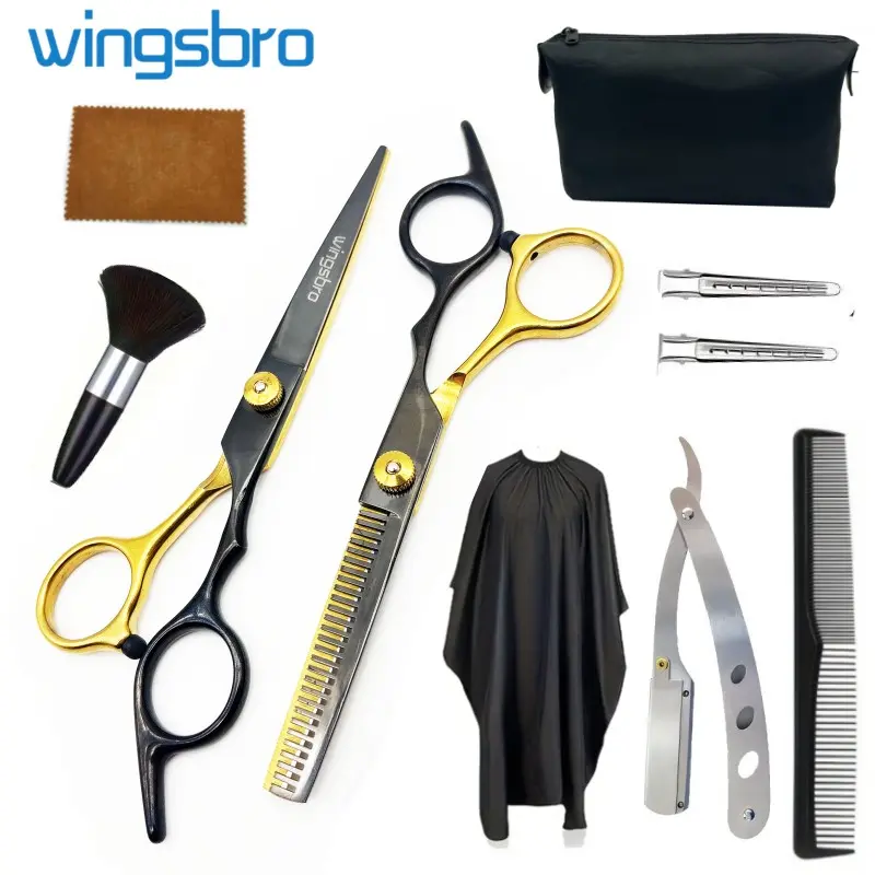 Wingsbro Haircutting Kit, Professional Barber Tools Set, Home Use Hair Clippers for Men Women Kids, Complete Hairdressing Equipment