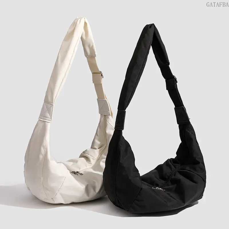 Minimalist Padded Dumpling Shoulder Bag, Versatile Large‑Capacity Commute Crossbody Sling Bag