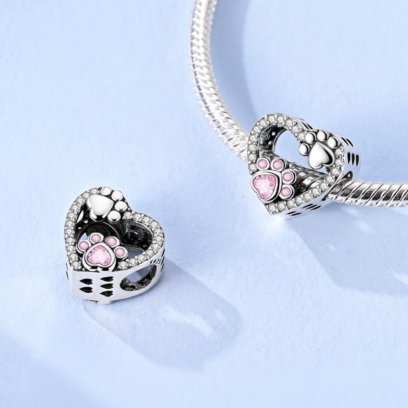 Pink series Charms Plata De Ley 925 Original Heart Pet Cat Dog Bow Handbag luggage Charm Beads Fits Bracelet DIY Jewelry Making Pink series Charms Plata De Ley 925 Original Heart Pet Cat Dog Bow Handbag luggage Charm Beads Fits Bracelet DIY Jewelry Making