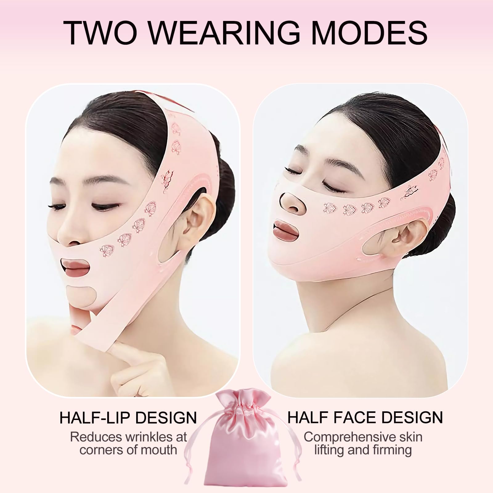 Adjustable V Line Face Slimming Strap – Double Chin Eliminator and Jawline Sculptor, Neck Lift Belt for Sleeping, Reusable Face Lifting Band for Tightening and Shaping
