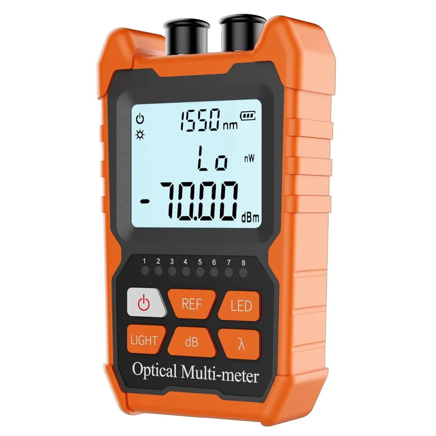 Optical Fiber Power Meter, with 2mW Visual Fault Locator, FC/SC/ST Interface, Portable OPM-VFL Fiber Optic Cable Tester, Supporting RJ45 Testing, Non-Rechargeable Needing Battery