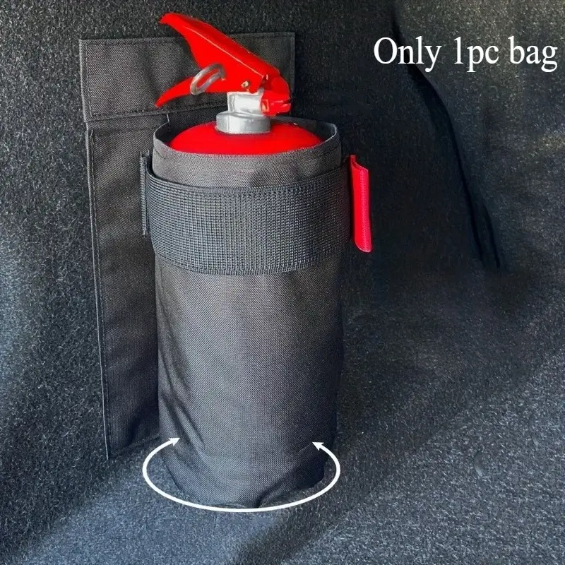 1 Oxford Fabric Car Fire Extinguisher Organizer – Durable Trunk Organizer and Seat-Back Holder for In-Car Fire Extinguisher Storage (Car Accessory)