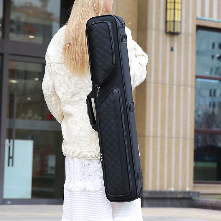 1/2 Billiard Cue Bag with Waterproof Cover, Nine-Ball 7-Hole Large Capacity Barrel Cue Bag, Stylish Billiard Cue Bag