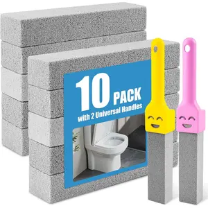 Reusable pumice stone cleaning stone, 5.9x1.4x0.9 inches household cleaning stick, for kitchen and bathroom use, suitable for daily home care (sponge and scrub pad) cup lid Double-Sided Dish Scrubbing Sponge