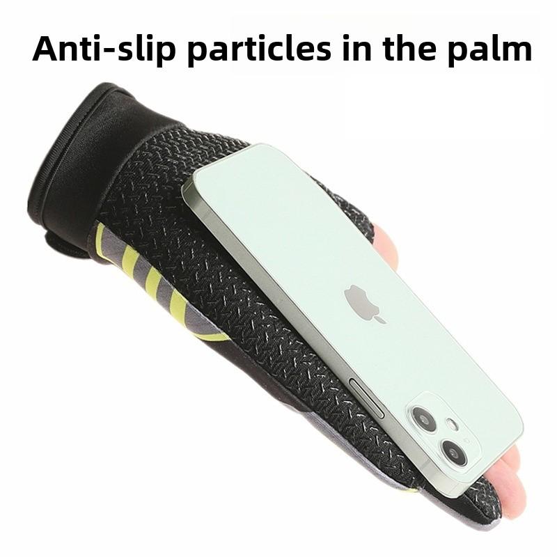 Cycling Lure Fishing Gloves UV Protection Windproof Breathable Cut-Resistant Non-Slip Three-Finger Gloves for Spring Summer Winter Sports Fishing Gear