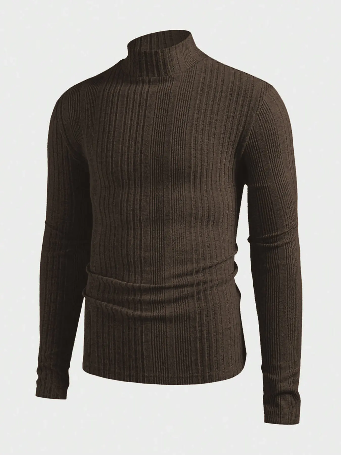 Men's Half High Neck Sweater, Slim Fit Design, Fine Knit Fabric, Casual Basic Style, Comfortable and Fashionable for Daily Wear