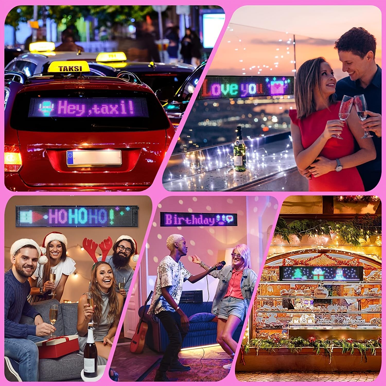 Devil'S Eye Car Animation Logo RGB LED Matrix Pixel Panel Programmable DIY Copy, Application Control LED Panel Flexible Display Light