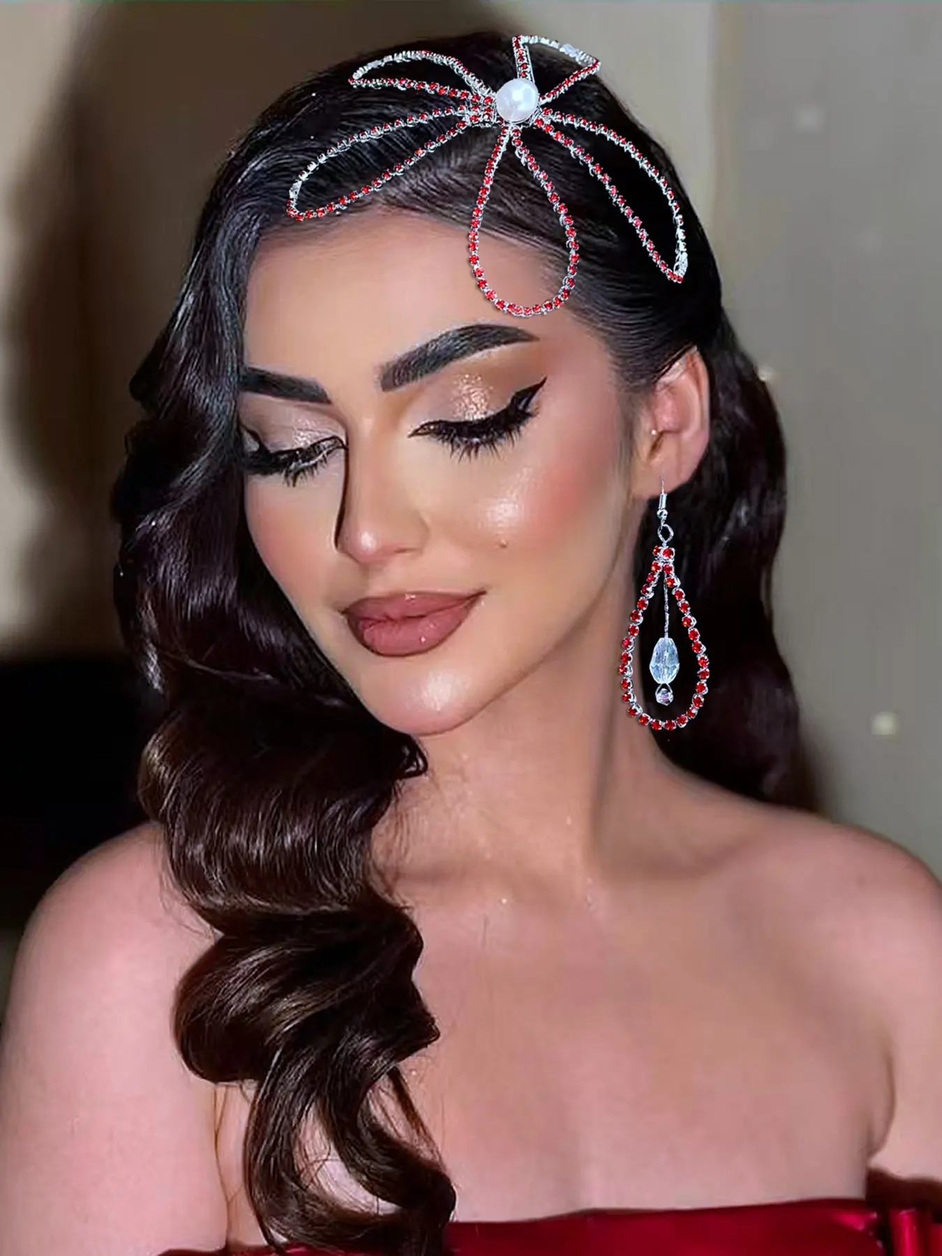Floral Rhinestone Hair Comb, Unique Fashion Women's Hair Accessory, Bridal Hair Accessories, Perfect for Evening Parties, Weddings, Dance Events, Stylish Hairstyle Decor