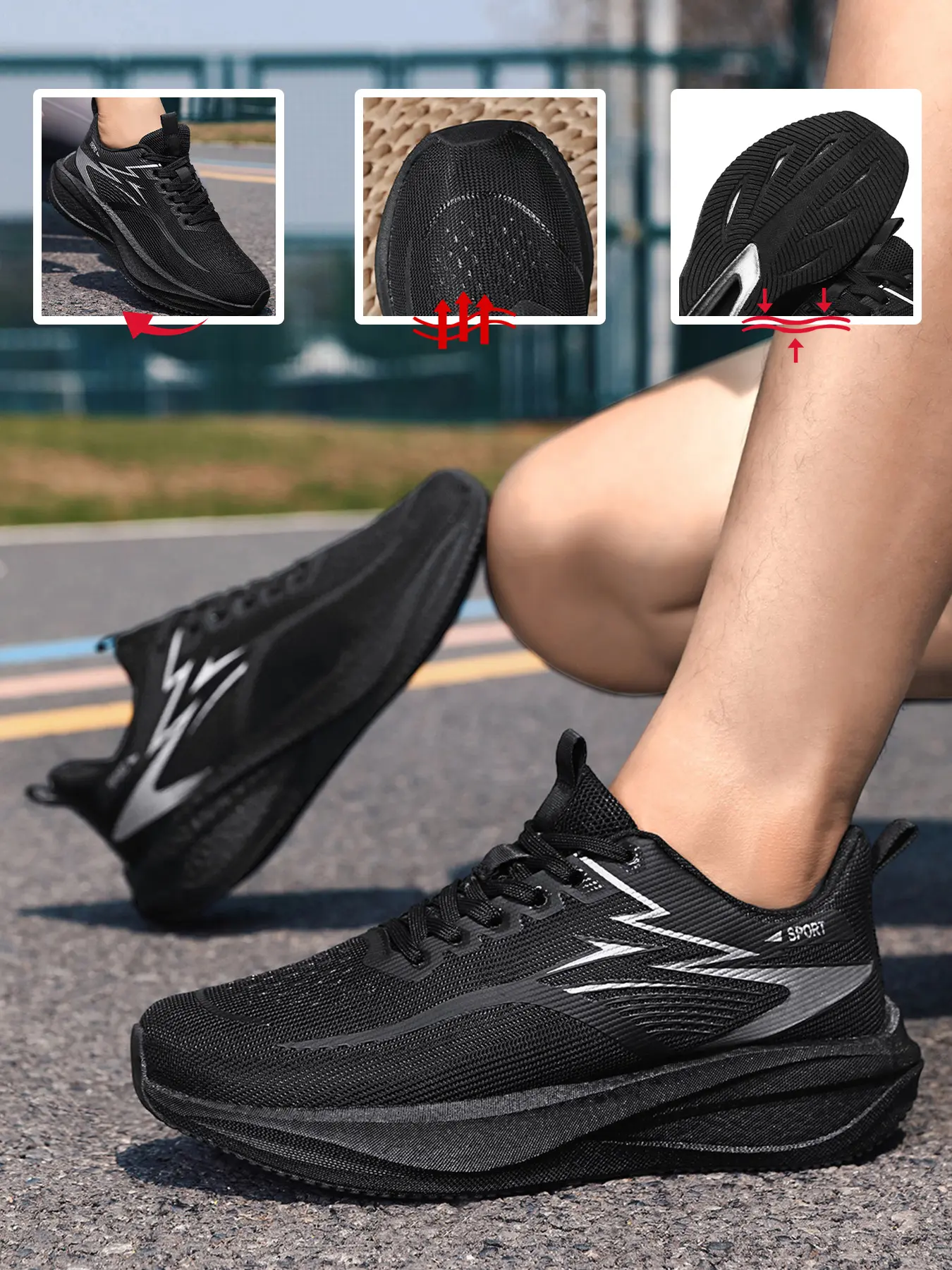 New Summer-Autumn Couple Sports Shoes, Women's Breathable Mesh Running Shoes, Men's Outdoor Running Shoes, Lightweight Comfortable