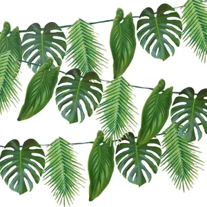 Tropical Palm Leaf Garland Party Decorations, Length 2.6M, 8.5 FT, Greenfidget toys