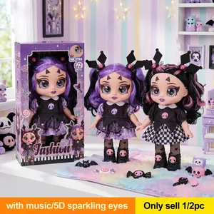 13-Inch Kpop Dark Princess Doll Set, Anime Action Figure, 5-Jointed Music-Playing Doll, Perfect Gift for Girls' Holidays and Birthdays