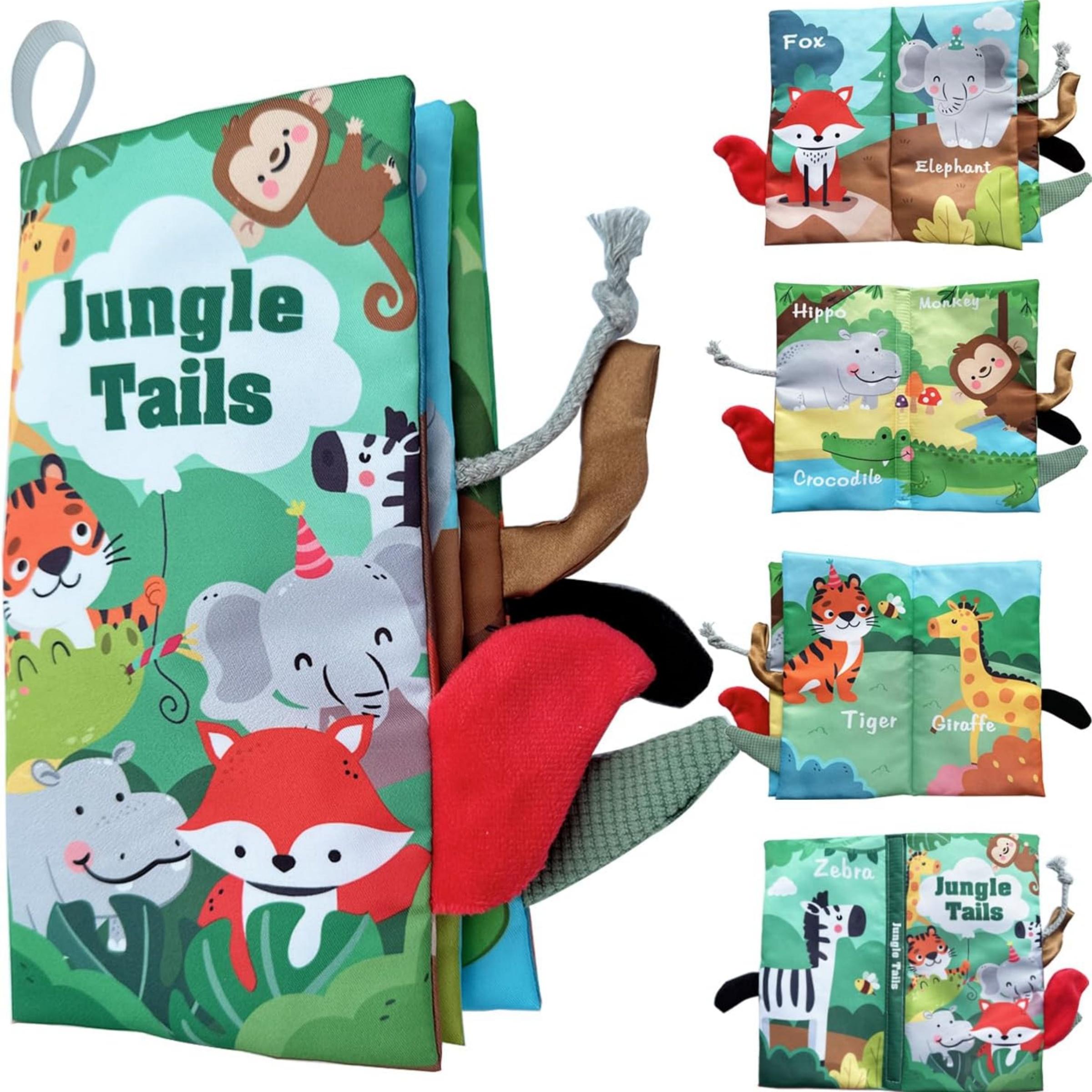 Cloth Book Early Education Toy, Tear-Resistant 3D Tail Book, Bite-Safe Learning Book, Preschool Learning Book, Various Themes, Ideal Daily Teaching Aid