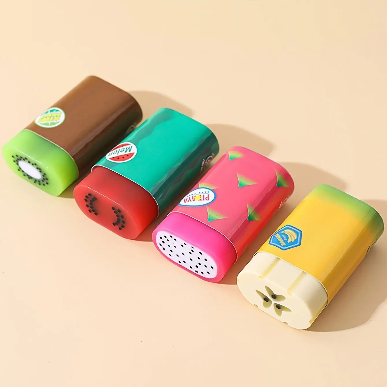 Creative Fruit-Shaped Eraser, Cute Design Office Supplies, Fun Stationery, Random Styles, Graduation, Birthday Gifts, Teacher Items